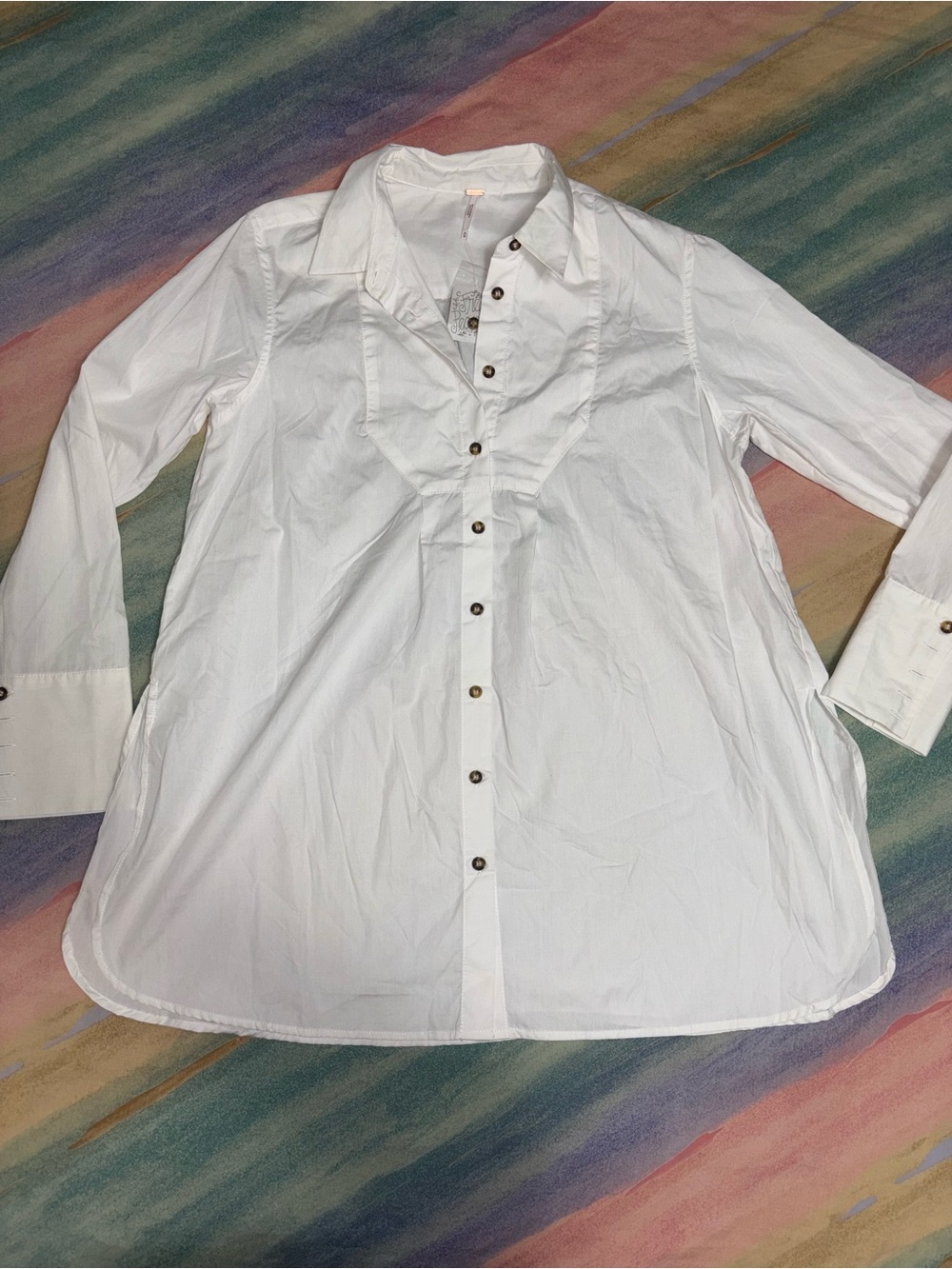 NWT Free People white button up shirt Tunis size M